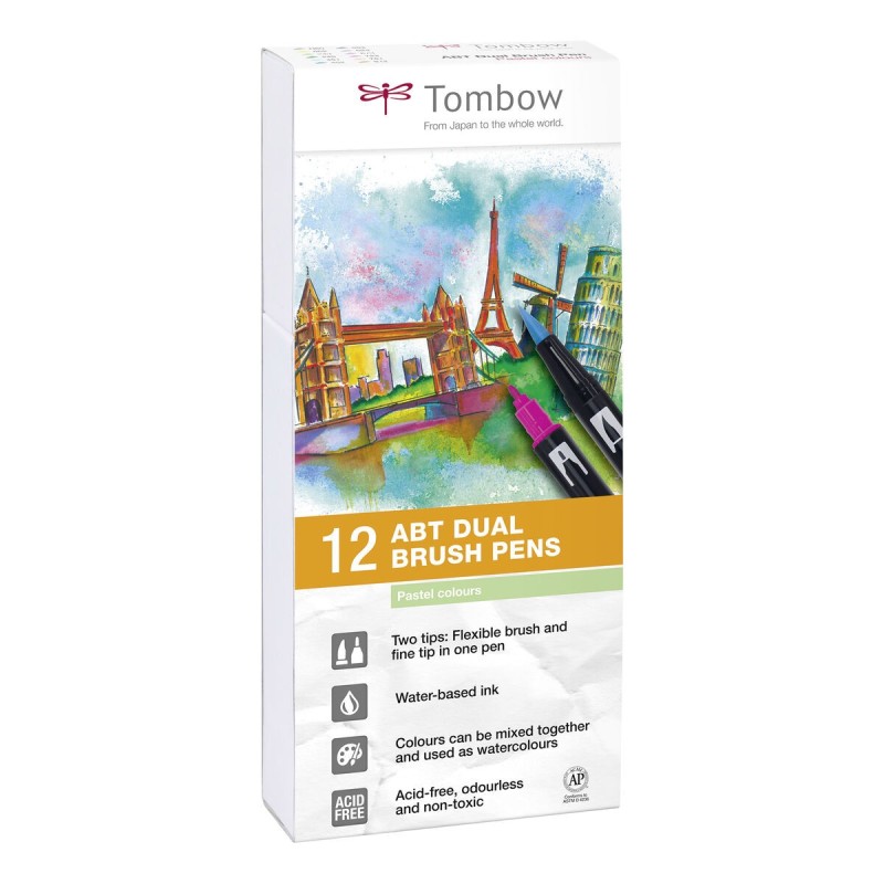 Feutres Tombow ABT-12P-2 12 Pièces Double pointe - Acheter à 31,68 € seulement chez Collector's Boutique