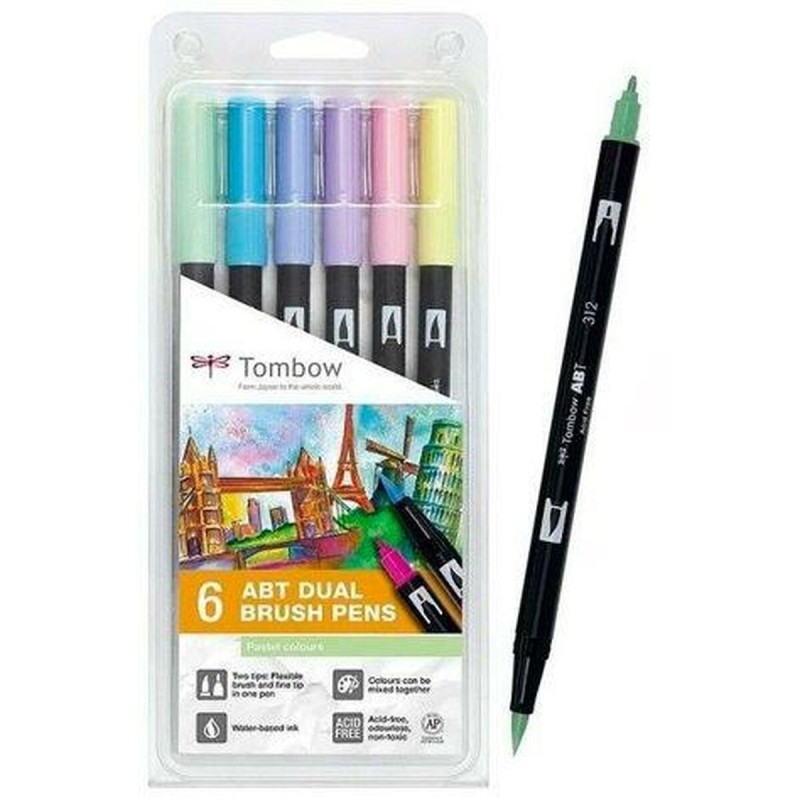 Feutres Tombow Multicouleur 6 Pièces Double pointe - Acheter à 16,96 € seulement chez Collector's Boutique