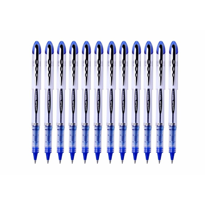 Biros à encre liquide Uni-Ball Vision Elite UB-200 Bleu foncé 12 Unités - Acheter à 32,16 € seulement chez Collector's Boutique