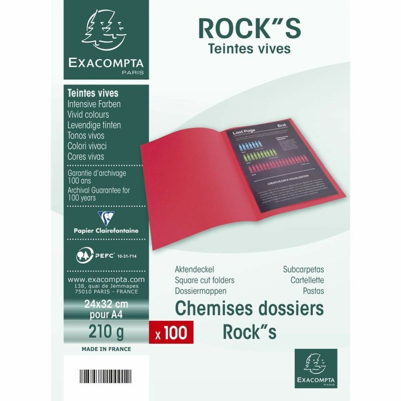 Sous-dossier Exacompta Rock's Menthe A4 (100 Unités) - Acheter à 30,91 € seulement chez Collector's Boutique