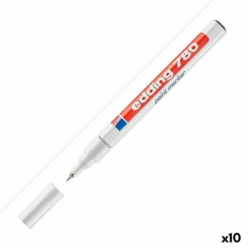 Marqueur permanent Edding 780 Blanc 10 Unités - Acheter à 31,52 € seulement chez Collector's Boutique