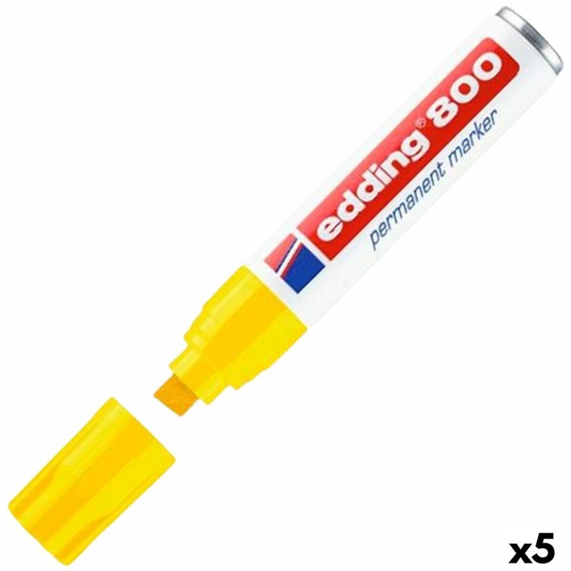 Marqueur permanent Edding 800Jaune 5 Unités - Acheter à 24,35 € seulement chez Collector's Boutique