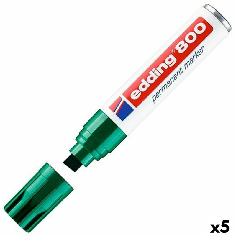 Marqueur permanent Edding 800 Vert 5 Unités - Acheter à 24,43 € seulement chez Collector's Boutique