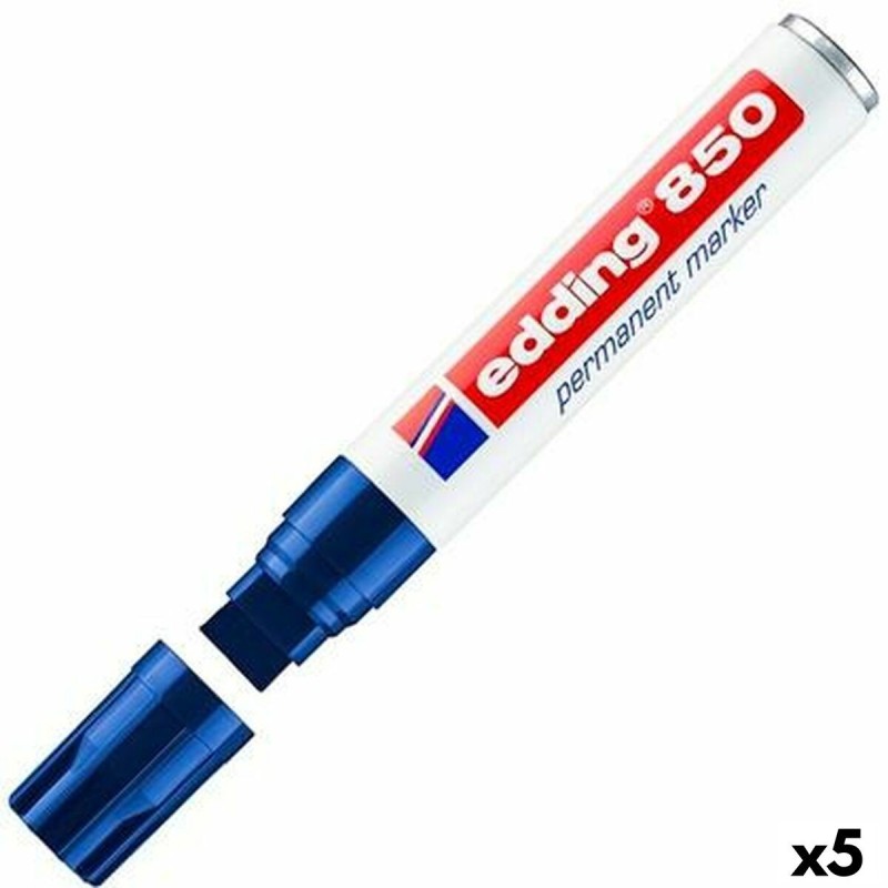 Marqueur permanent Edding 850 Bleu 5 Unités - Acheter à 32,29 € seulement chez Collector's Boutique