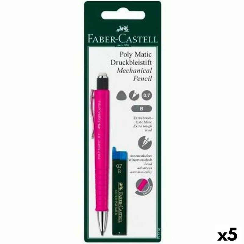 Portemines Faber-Castell GripMatic Rose 0,7 mm (5 Unités) - Acheter à 23,45 € seulement chez Collector's Boutique