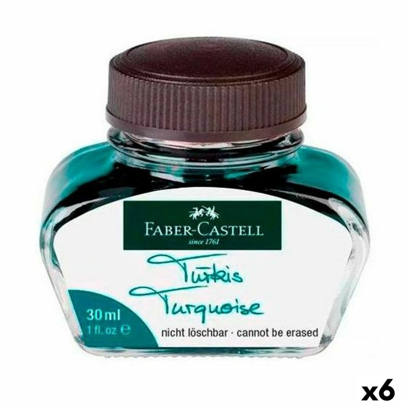 Encrier Faber-Castell Turquoise 30 ml (6 Unités) - Acheter à 18,59 € seulement chez Collector's Boutique