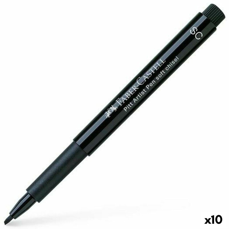 Feutres Faber-Castell Pitt Artist Doux Calligraphie Noir 10 Unités - Acheter à 20,60 € seulement chez Collector's Boutique