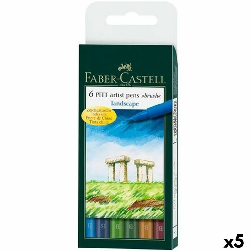 Ensemble de Marqueurs Faber-Castell Pitt Artist Landscape Coffret 5 Unités - Acheter à 52,75 € seulement chez Collector's Boutiq