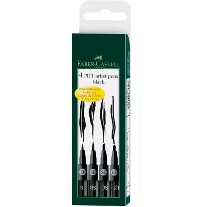 Ensemble de Marqueurs Faber-Castell Pitt Artist Coffret Noir 5 Unités - Acheter à 37,57 € seulement chez Collector's Boutique