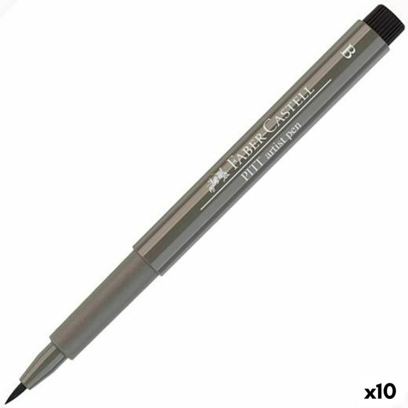 Feutres Faber-Castell Pitt Artist IV Gris foncé 10 Unités - Acheter à 20,60 € seulement chez Collector's Boutique