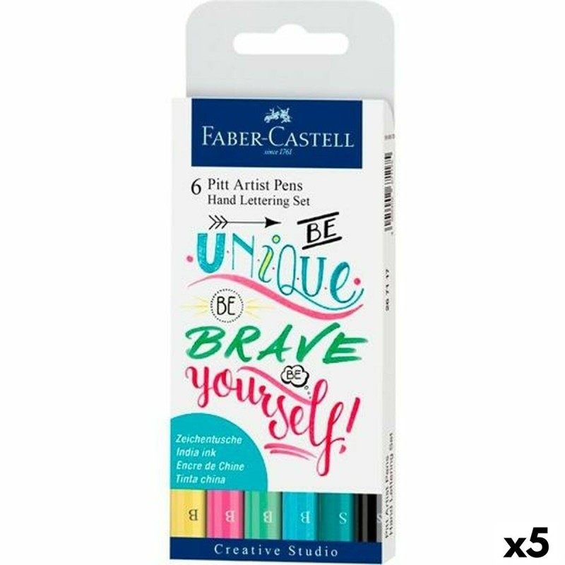 Ensemble de Marqueurs Faber-Castell Pitt Artist Coffret Calligraphie Gâteau 5 Unités - Acheter à 52,75 € seulement chez Collecto