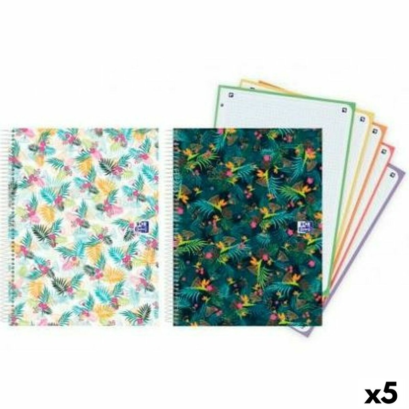 Cahier Oxford Europeanbook 5 Blossom A4 5 mm 120 Volets Couvercle rigide Spirale (5 Unités) - Acheter à 23,35 € seulement chez C