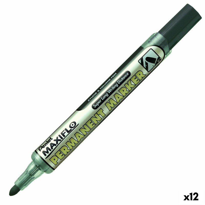 Marqueur permanent Pentel Maxiflo NLF50 Noir 12 Unités - Acheter à 22,40 € seulement chez Collector's Boutique