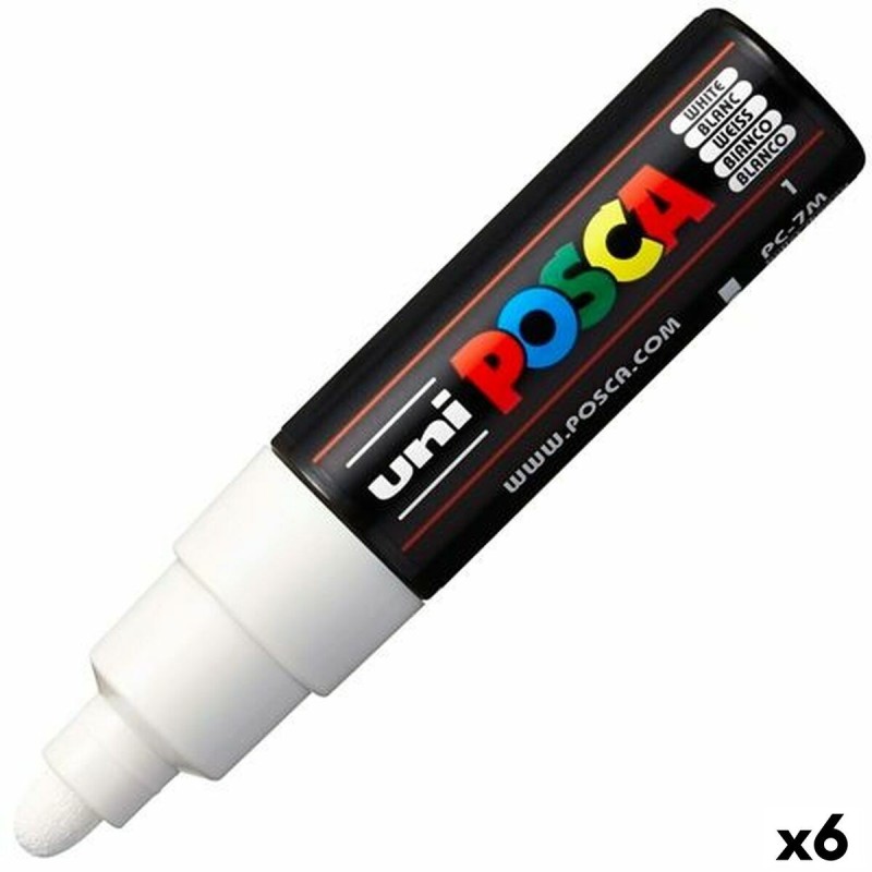 Feutres POSCA PC-7M Blanc 6 Unités - Acheter à 21,80 € seulement chez Collector's Boutique