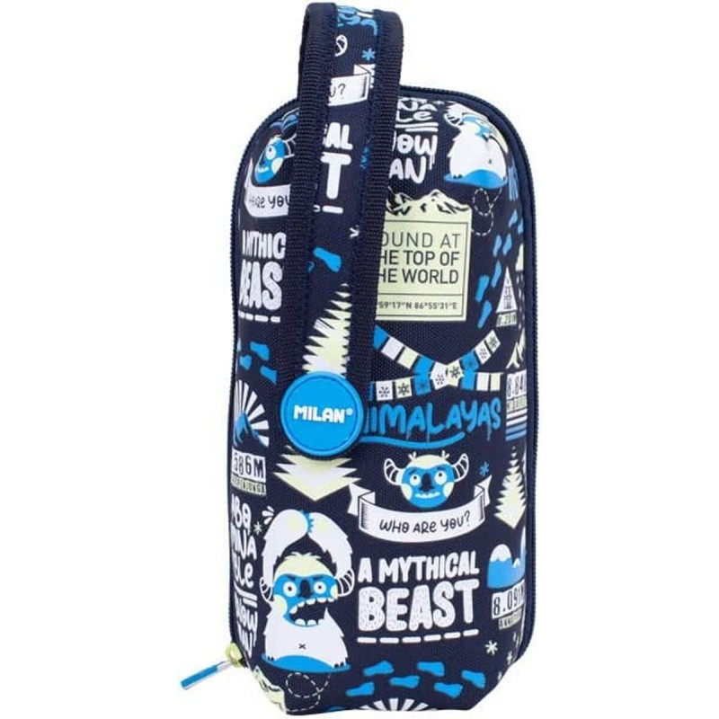 Trousse d'écolier Milan The Yeti Accessoires 4 compartiments 22,5 x 11,5 x 11 cm Blue marine - Acheter à 27,50 € seulement chez 