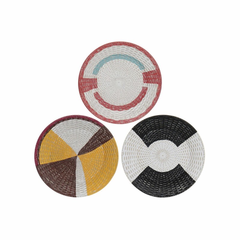 Décoration murale DKD Home Decor Assiette Bois MDF (3 pcs) (34.5 x 3.5 x 34.5 cm) - Acheter à 32,46 € seulement chez Collector's