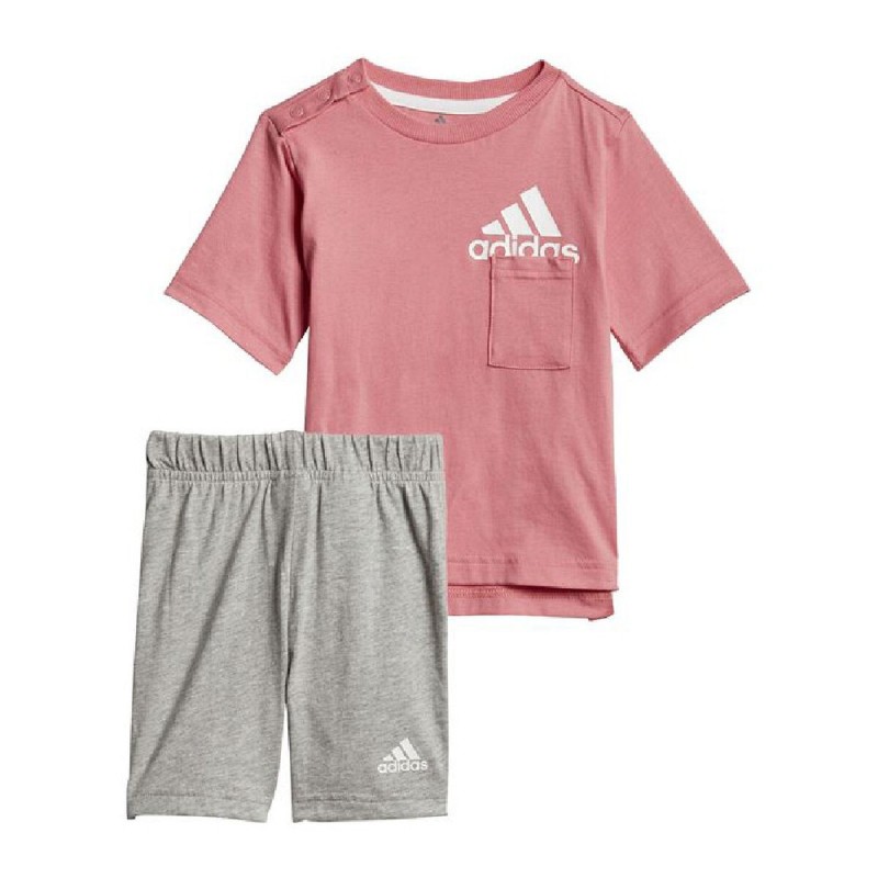 Ensemble de Sport pour Enfants Adidas Badge of Sport Summer Corail - Acheter à 21,71 € seulement chez Collector's Boutique