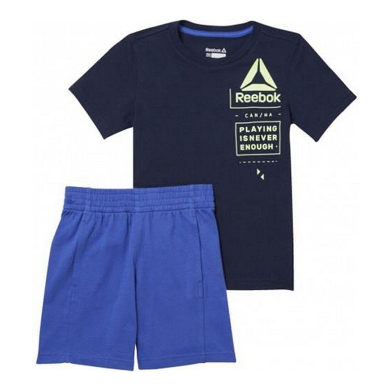 Ensemble de Sport pour Enfants Reebok B ES SS SET CF4289 Marin - Acheter à 28,18 € seulement chez Collector's Boutique