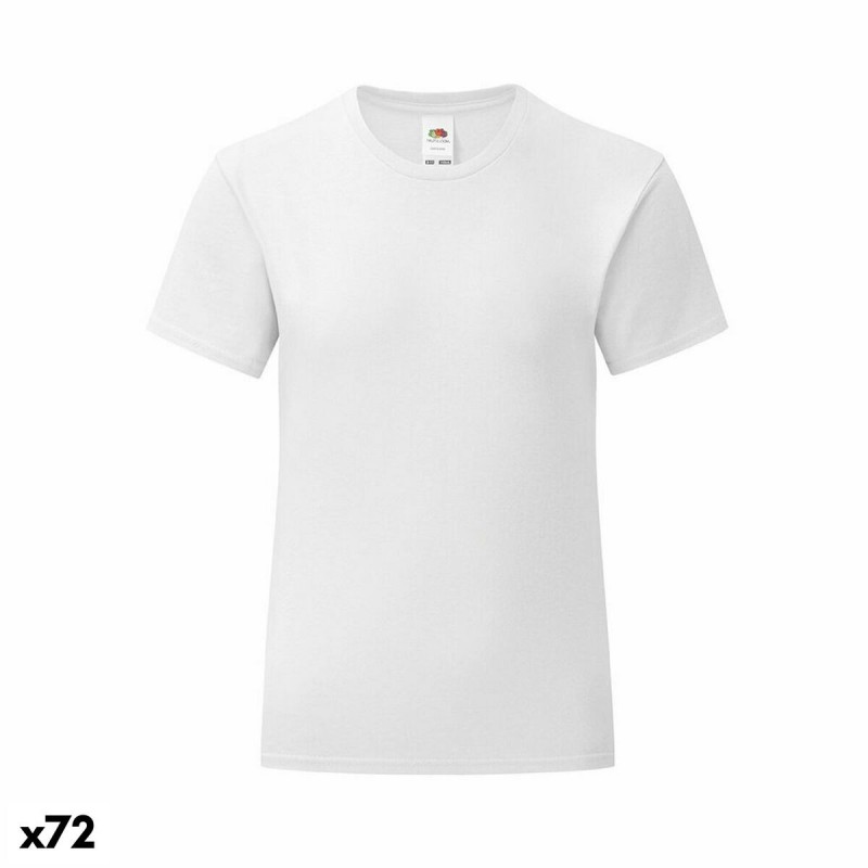 T shirt à manches courtes Enfant 141321 Blanc (72 Unités) - Acheter à 146,08 € seulement chez Collector's Boutique