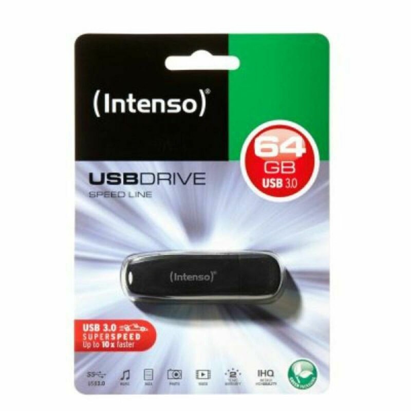 Clé USB INTENSO Speed Line USB 3.0 64 GB Noir 64 GB Clé USB - Acheter à 6,11 € seulement chez Collector's Boutique