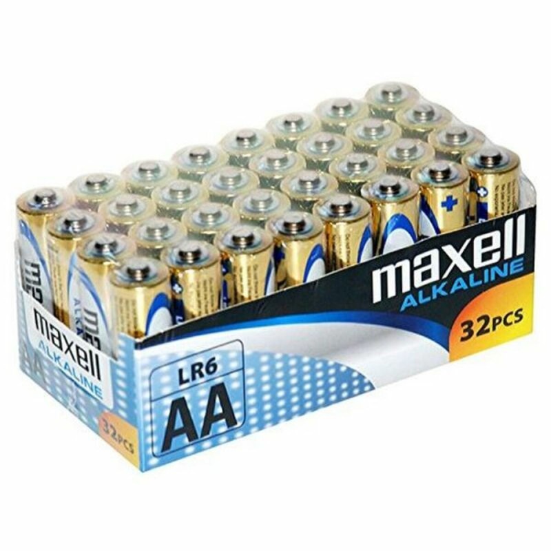 Piles Alcalines Maxell MXBLR06P32 LR06 AA 1.5V (32 pcs) (AA) - Acheter à 9,74 € seulement chez Collector's Boutique