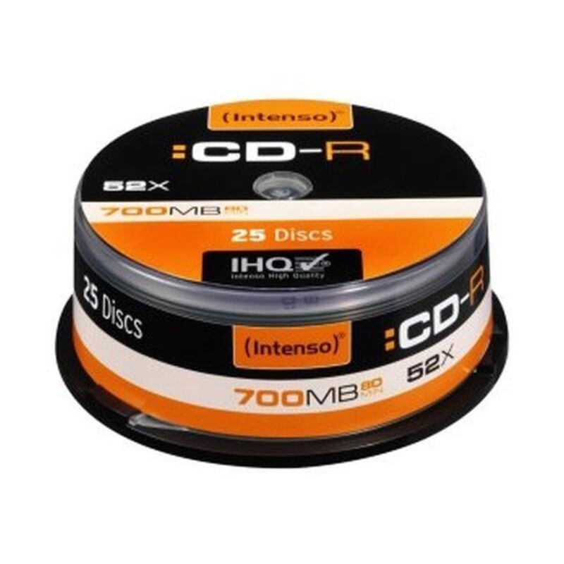 CD-R INTENSO 1001124 52x 700 MB (25 uds) - Acheter à 9,38 € seulement chez Collector's Boutique