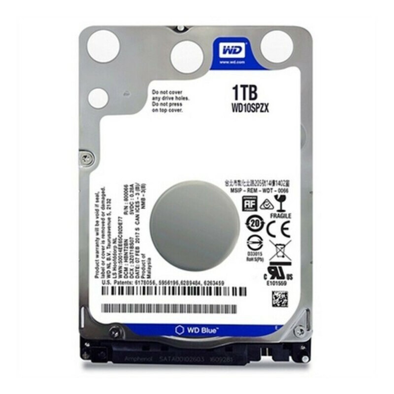 Disque dur Western Digital WD10SPZX 1 TB 2,5" SATA III 1 TB - Acheter à 53,29 € seulement chez Collector's Boutique