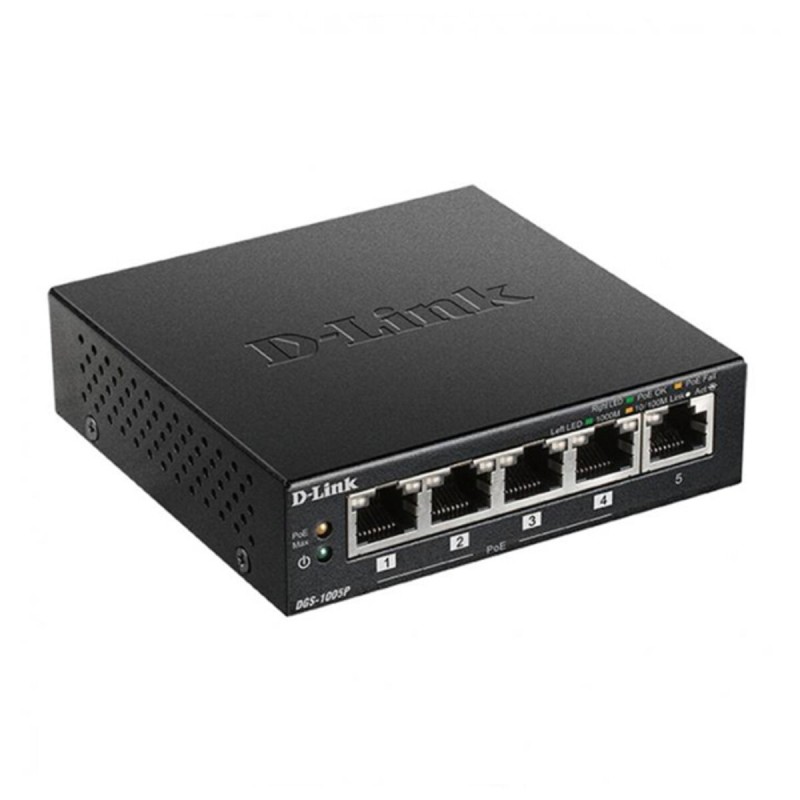 Switch D-Link DGS-1005P LAN PoE Noir - Acheter à 70,84 € seulement chez Collector's Boutique