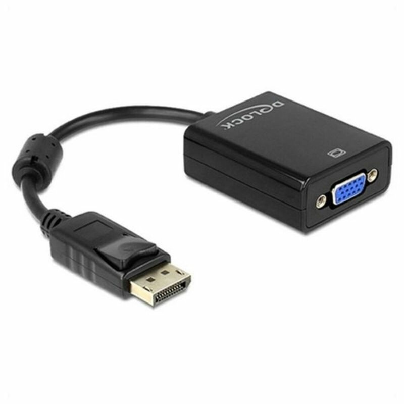 Adaptateur DisplayPort vers VGA DELOCK 61848 Noir - Acheter à 23,21 € seulement chez Collector's Boutique