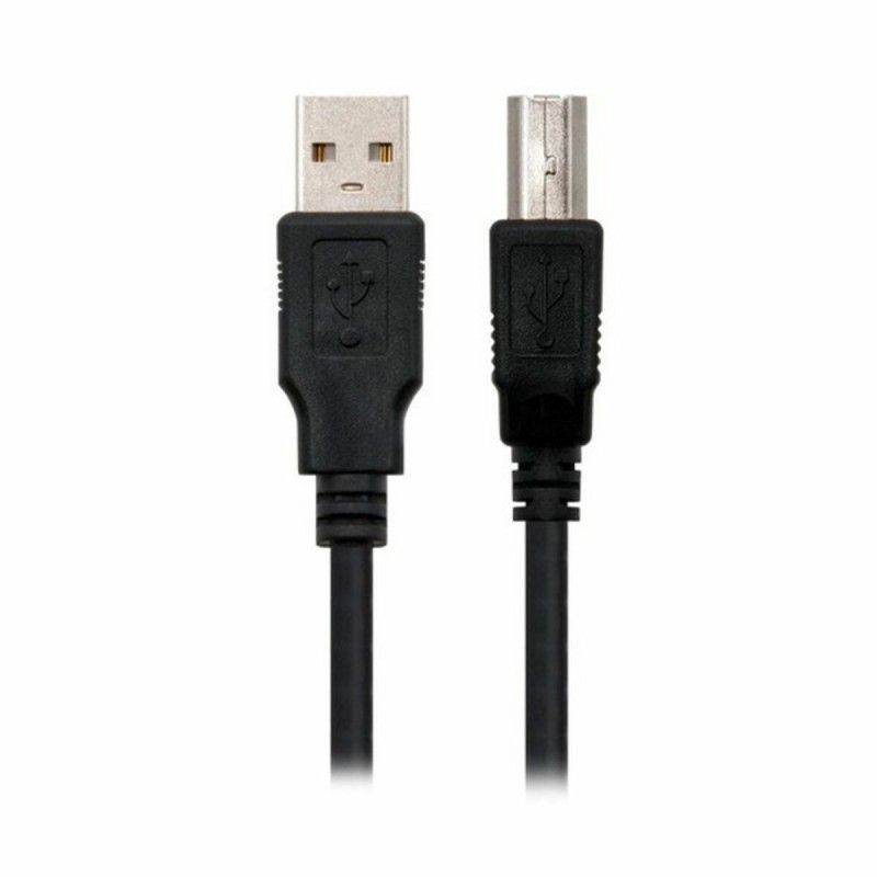 Câble USB 2.0 A vers USB B NANOCABLE 10.01.0102-BK Noir (1 m) - Acheter à 1,39 € seulement chez Collector's Boutique