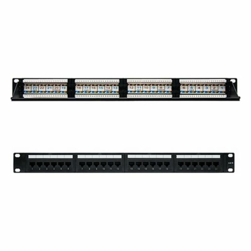 Panneau de Brassage 24 Ports UTP Catégorie 6 NANOCABLE 10.21.3124 19" RJ45 Noir - Acheter à 32,26 € seulement chez Collector's B