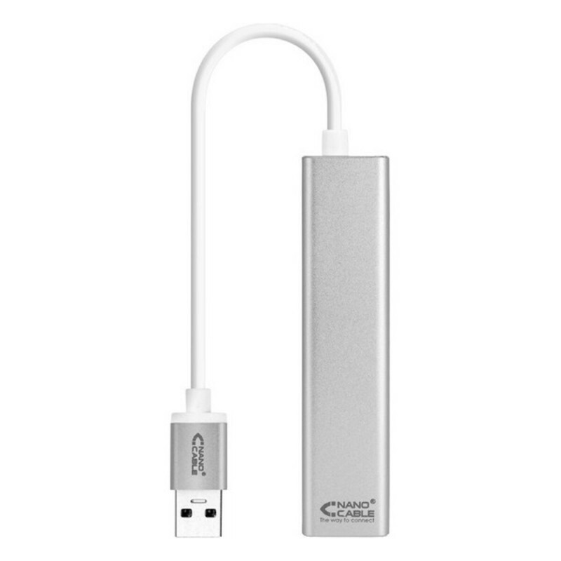 Convertisseur USB 3.0 vers Gigabit Ethernet NANOCABLE 10.03.0403 Argenté - Acheter à 23,23 € seulement chez Collector's Boutique