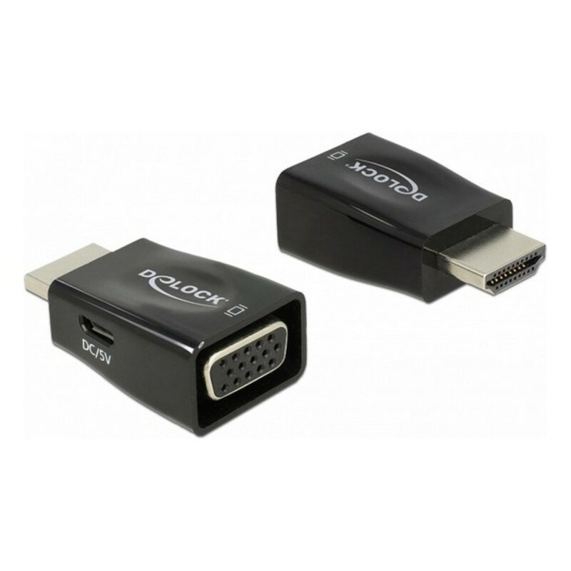 Adaptateur HDMI vers VGA DELOCK 65902 1920 px Noir - Acheter à 9,92 € seulement chez Collector's Boutique