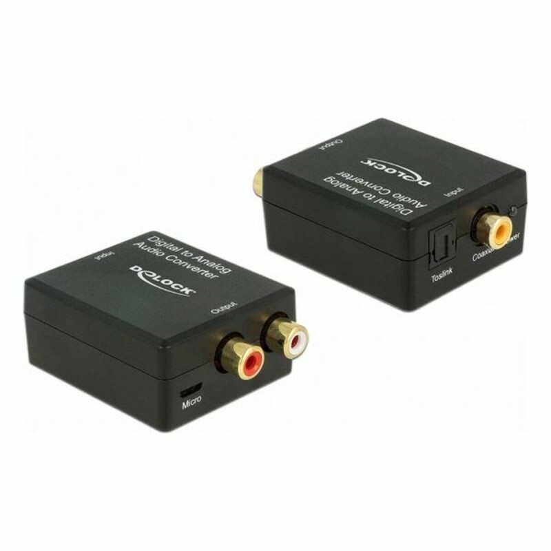 Convertisseur audio DELOCK Toslink - RCA Noir - Acheter à 22,01 € seulement chez Collector's Boutique