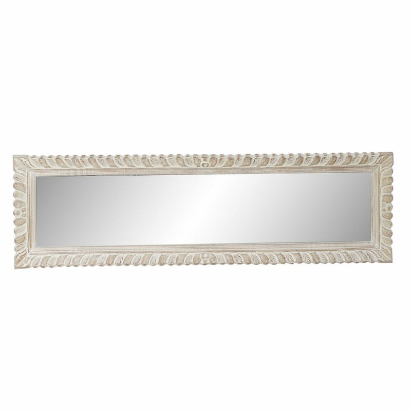 Miroir mural DKD Home Decor Blanc Doré Bois de manguier Bois MDF (177 x 6 x 52 cm) - Acheter à 191,90 € seulement chez Collector