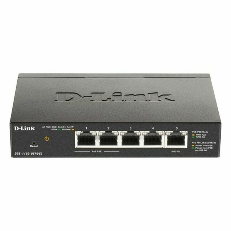 Switch D-Link DGS-1100-05PDV2 5xGbE PoE - Acheter à 89,16 € seulement chez Collector's Boutique