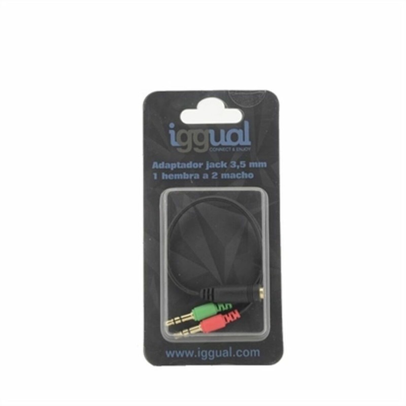 Adaptateur jack femelle ou mâle 3.5mm iggual IGG317198 Noir - Acheter à 1,36 € seulement chez Collector's Boutique