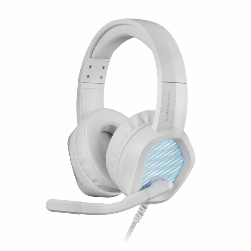 Casque avec Microphone Gaming Mars Gaming MH320W LED RGB Stéréo Gris - Acheter à 24,01 € seulement chez Collector's Boutique