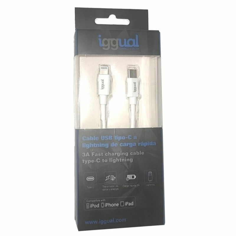 Câble USB-C vers Lightning iggual IGG317761 - Acheter à 4,99 € seulement chez Collector's Boutique