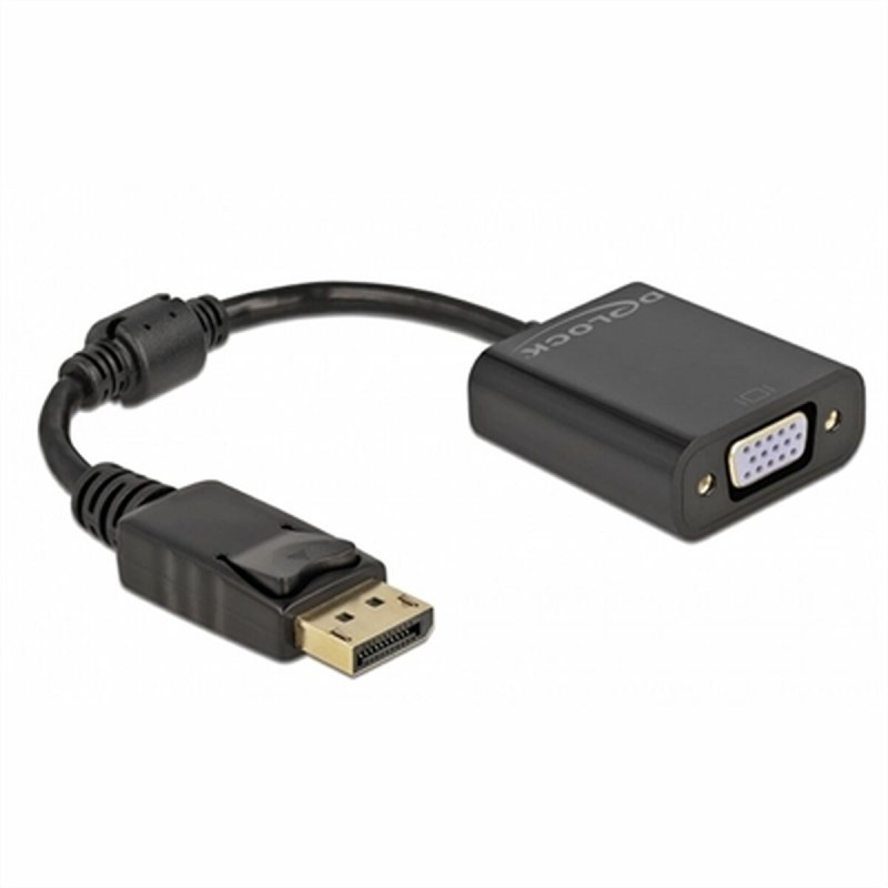 Adaptateur DisplayPort vers VGA DELOCK 61006 Noir - Acheter à 18,66 € seulement chez Collector's Boutique