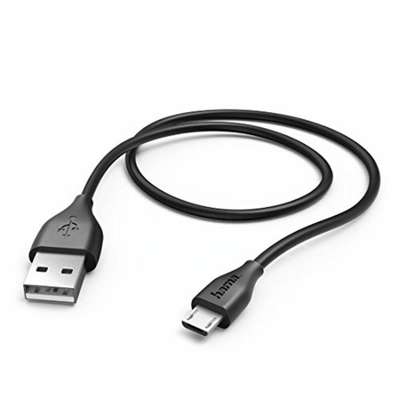 Câble USB 2.0 A vers Micro USB B Hama Technics 00173610 1,4M Noir - Acheter à 4,49 € seulement chez Collector's Boutique