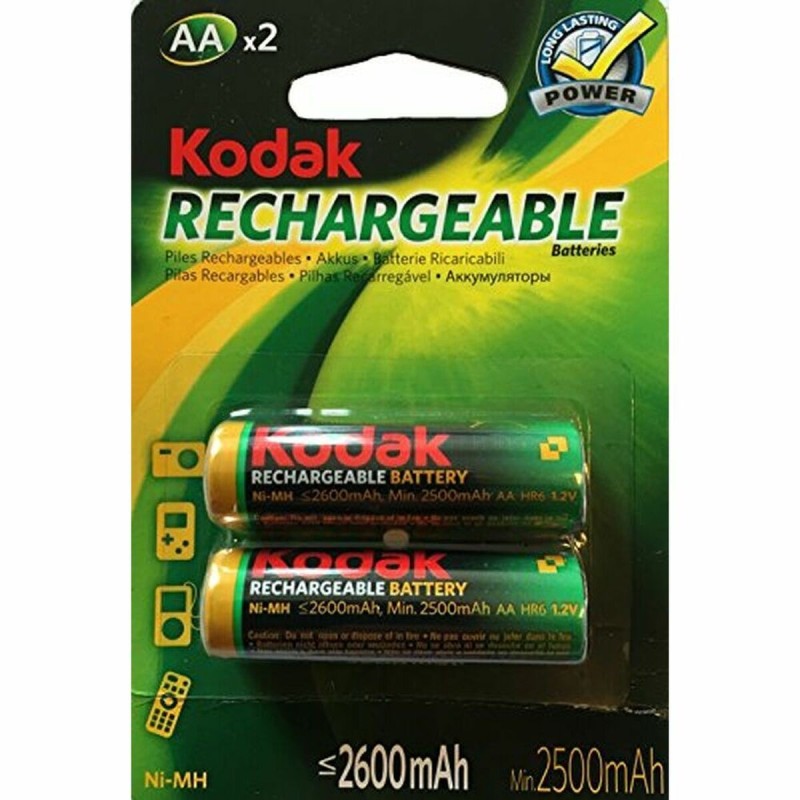 Pile Rechargeable LR6 Kodak NI-MH 2600 mAh (2 pcs) - Acheter à 5,74 € seulement chez Collector's Boutique