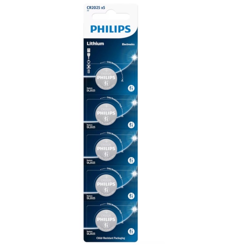 Pile Bouton au Lithium Philips CR2025 - Acheter à 1,90 € seulement chez Collector's Boutique