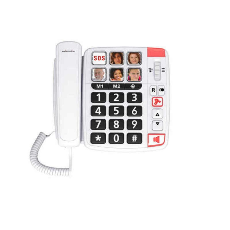 Téléphone Fixe pour Personnes Âgées Swiss Voice ATL1418644 Blanc (Reconditionné A+) - Acheter à 28,64 € seulement chez Collector