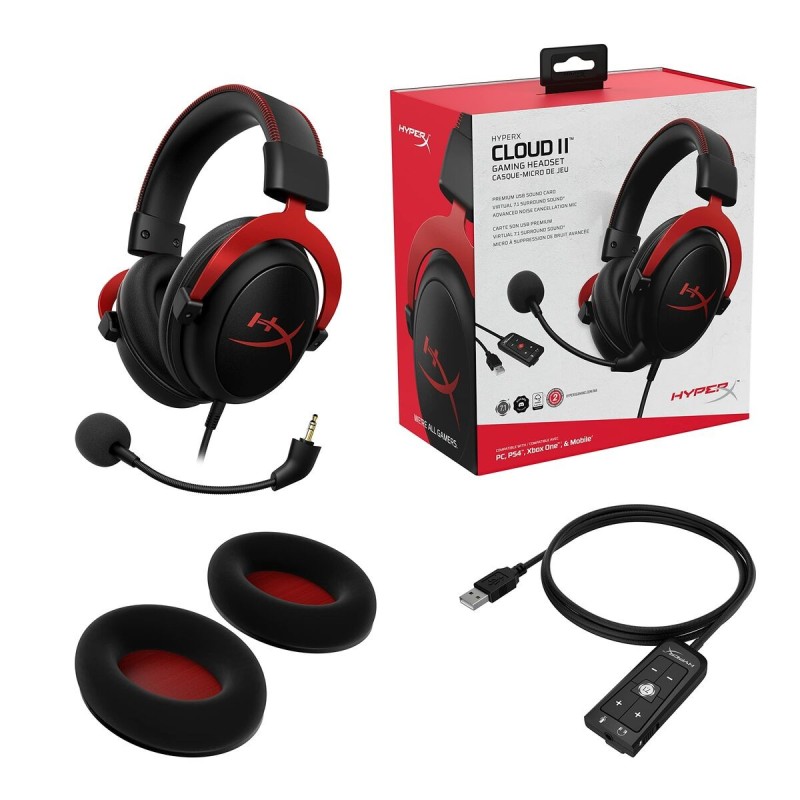 Casques avec Microphone Hyperx KHX-HSCP-RD Cloud II (Reconditionné B) - Acheter à 52,25 € seulement chez Collector's Boutique