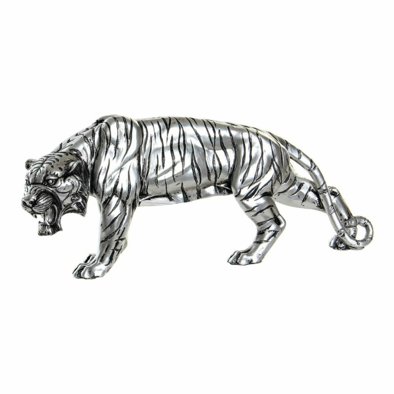 Figurine Décorative DKD Home Decor Tigre Argenté Résine (31 x 7.5 x 13.5 cm) - Acheter à 15,54 € seulement chez Collector's Bout