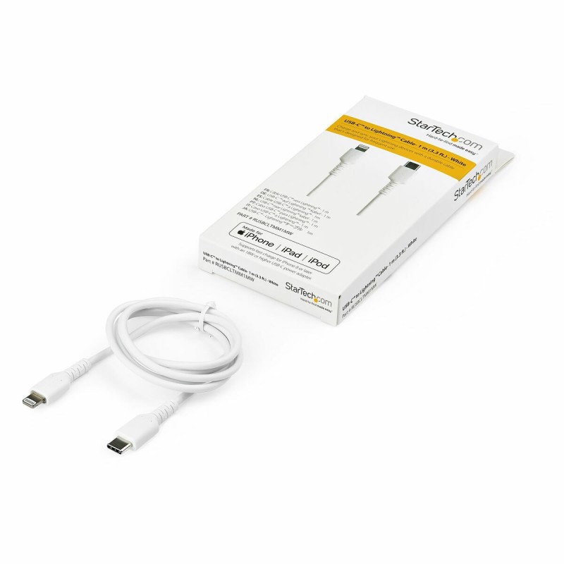 Câble USB vers Lightning Startech RUSBCLTMM1MWBlanc - Acheter à 26,77 € seulement chez Collector's Boutique