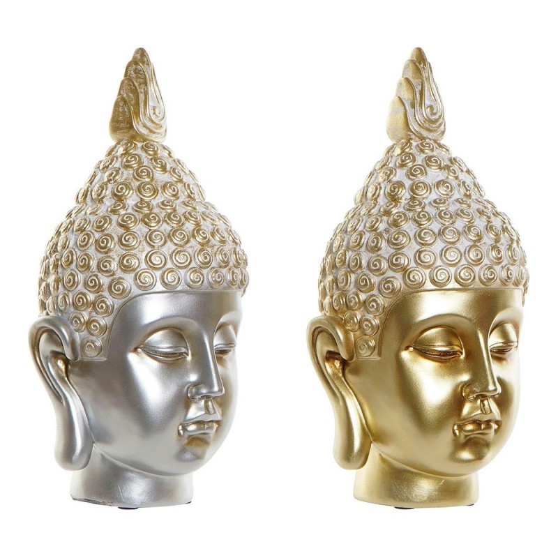 Figurine Décorative DKD Home Decor Buda Résine (2 pcs) (18 x 18 x 34 cm) - Acheter à 41,52 € seulement chez Collector's Boutique