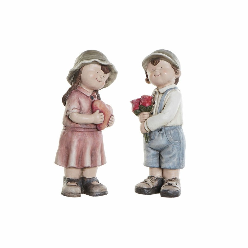 Figurine Décorative DKD Home Decor Fibre de Verre Bleu Rose Enfant (19 x 16 x 45 cm) (2 pcs) - Acheter à 54,28 € seulement chez 