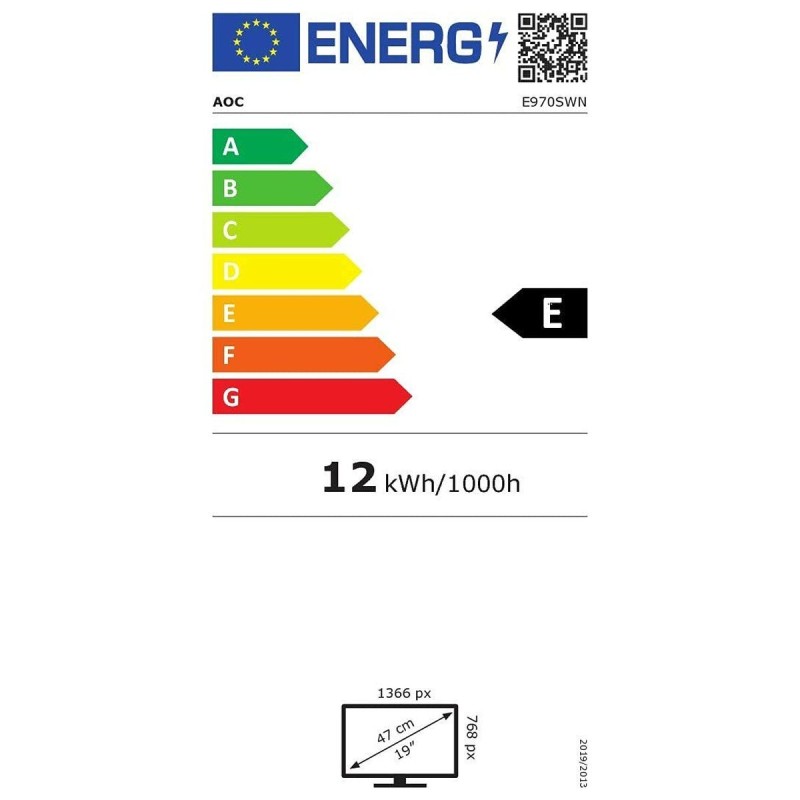 Écran AOC E970SWN LCD 1366 x 768 px 18,5" WXGA - Acheter à 90,64 € seulement chez Collector's Boutique